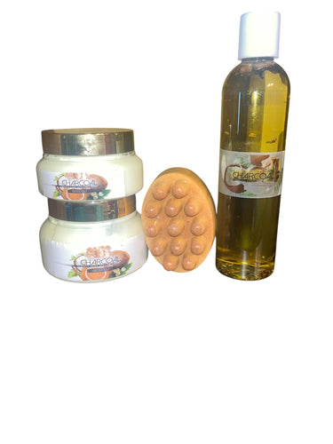 Charcoal coco JUMBO Turmeric  Éclaircissant set